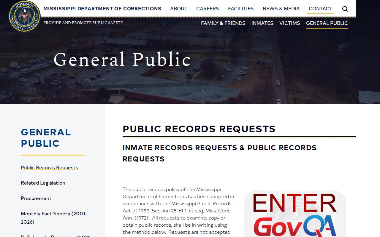 MDOC records request route for a Kemper County actual release date