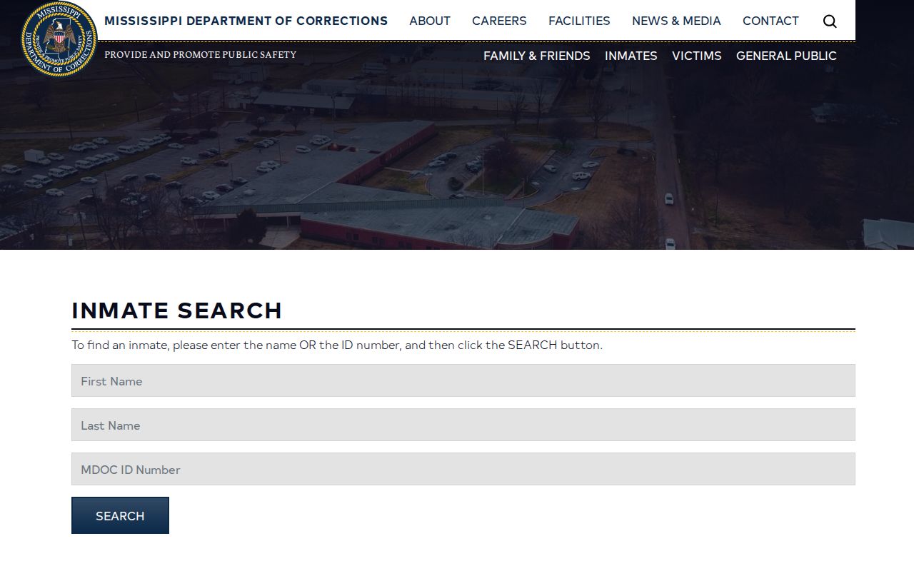 Kemper County release date lookup using MDOC search fields